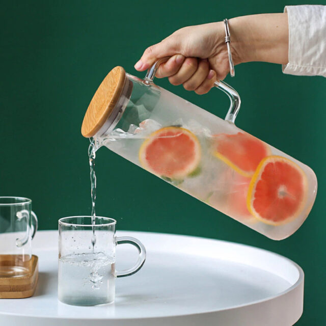 Transparent Heat Resistant Glass Water Pot