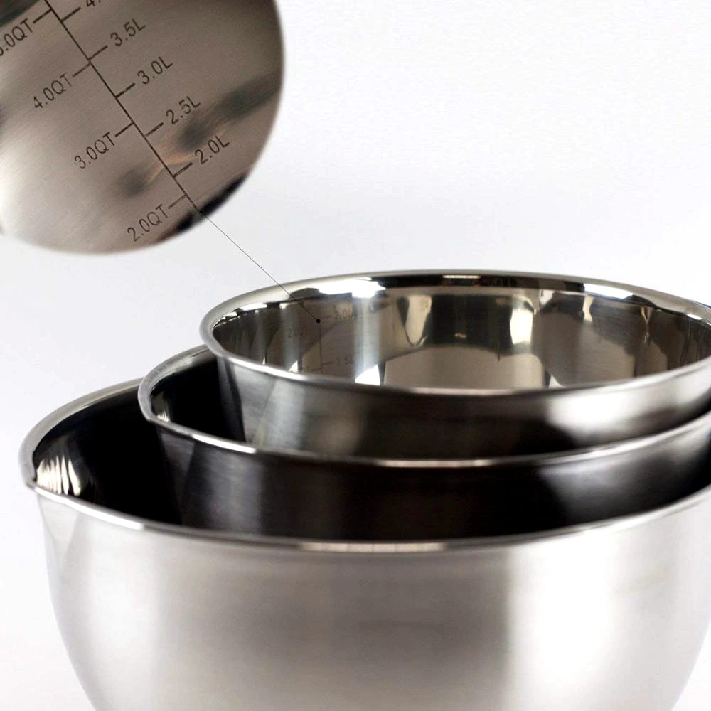 stainless steel mixing bowls with lid